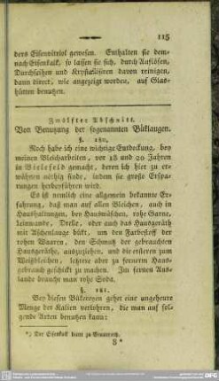 Zwölfter Abschnitt. Von Benutzung der sogenannten Büklaugen