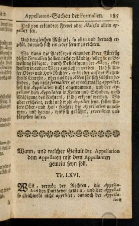 185-196, Titulus LXVI - LXXI