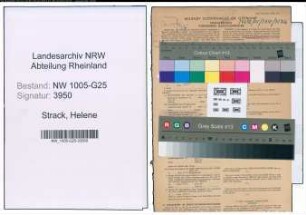 Entnazifizierung Helene Strack , geb. 07.03.1881 (Kauffrau)
