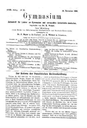 Zur Reform der französischen Rechtschreibung