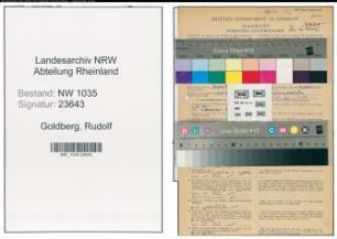Entnazifizierung Rudolf Goldberg , geb. 02.02.1905 (Bergschullehrer)