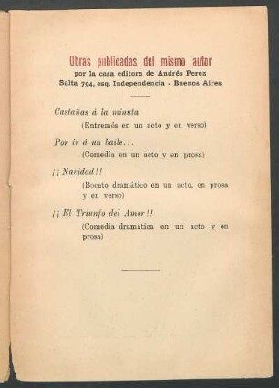 Obras publicadas del mismo autor