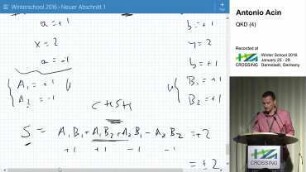 CROSSING Winter School 2016: Quantum Key Distribution - QKD (4)