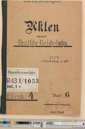 Umgestaltung des Eisenbahnverkehrswesens (Deutsche Reichsbahngesellschaft): Bd. 6