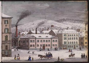 'Am Wilhelmsplatz in Stuttgart' Aquarell