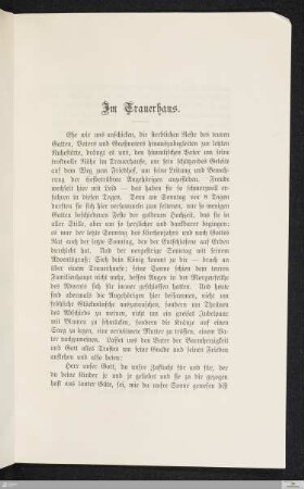Im Trauerhaus