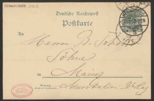 Brief an B. Schott's Söhne : 16.07.1893