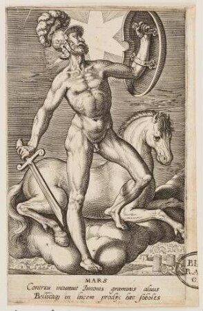 Mars, aus der Reihe von De deis gentium imagines aliquot iconicae aeneis tabulis (...)