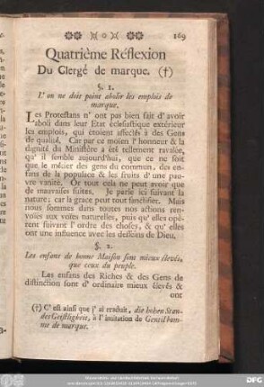 Quatrième Réflexion Du Clegé de marque.
