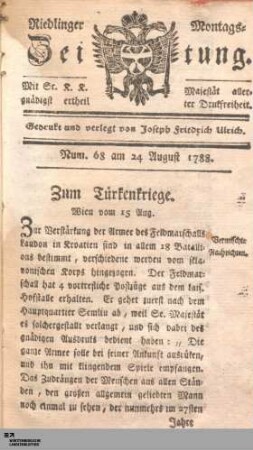 Riedlinger Montags-Zeitung