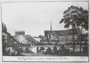 Leipzig, Neue englische Anlagen am Stadtgraben nördlich des Grimmaischen Tores