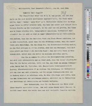Brief an Paul Gangolf