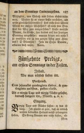 187-200, Fuenfzehnte Predigt