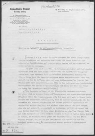 Loffenau: Inspektionsbericht 1955