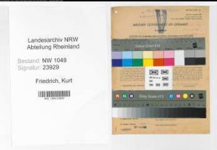 Entnazifizierung Kurt Friedrich , geb. 13.10.1903 (Inspektor)