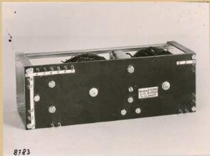 Einlagerungstelegrafie-Gerät Bandpass Frontseite; Foto 1953
