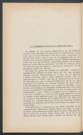 La correspondencia diplomática