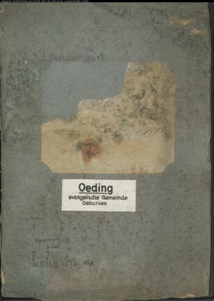Kirchenbuchduplikate der Evangelischen Gemeinde Oeding (Geburten 1823-1848, Jahrgang 1848 beschädigt). (Gemeinde: Oeding, Evangelische Gemeinde)