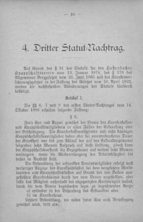 Dritter Statut-Nachtrag.