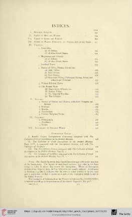 Indices and comparative tables