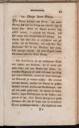 15. Einige Arten Steine
