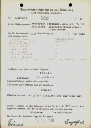 Wiedmann, Friedrich