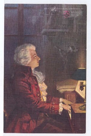 W. Mozart "Don Juan"komponierend. [R]