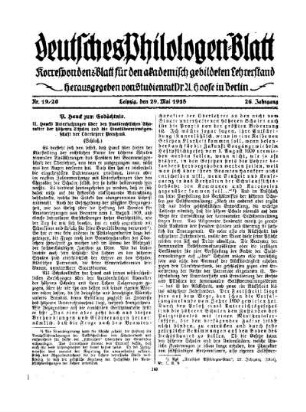 19/20: Heft 19/20