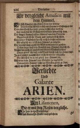 Verliebte Und Galante Arien.