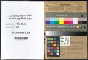 Entnazifizierung Carl Von Baumbach , geb. 23.10.1883 (Regierungsrat)