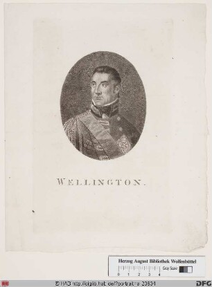 Bildnis Arthur Wellesley Wellington, 1814 1. Duke of