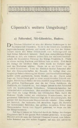 Cöpenick's weitere Umgebung