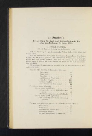 1. Frauenabteilung.