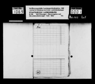 Steuerbeschreibungen und Steuerregister im Amt Wasseralfingen