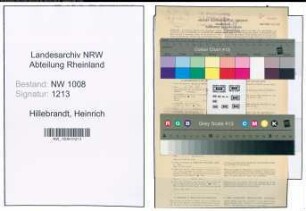 Entnazifizierung Heinrich Hillebrandt , geb. 08.03.1901 (Schlosser)