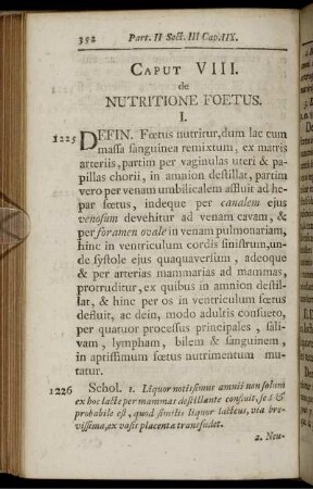 Caput VIII. de Nutritione Foetus.