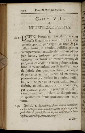 Caput VIII. de Nutritione Foetus.