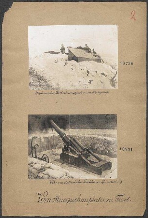 Schweres italienisches Geschütz in Feuerstellung