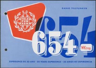 Werbeprospekt: Radio Telefunken 654 WK trop.