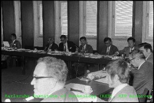 Treffen der Leitung des Projektes Schneller Brüter (PSB) mit Vertretern der Power Reactor and Nuclear Fuel Development Corporation (PNC)) am Kernforschungszentrum Karlsruhe (KfK)