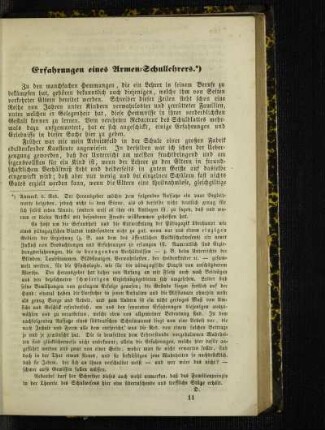 Erfahrungen eines Armen-Schullehrers