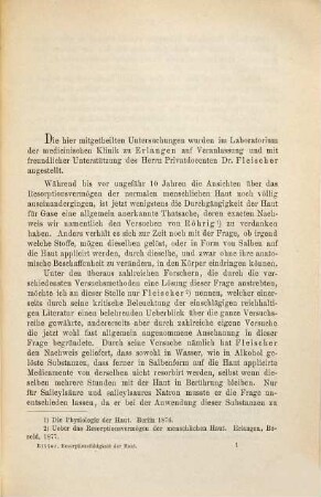 Über die Resorptionsfähigkeit der normalen menschlichen Haut