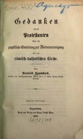 Gedanken eines Protestanten über die päpstliche Einladung zur Wiedervereinigung mit der römisch-katholischen Kirche