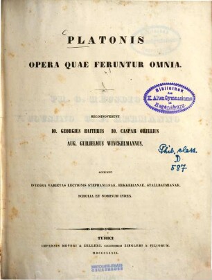 Platonis opera quae feruntur omnia