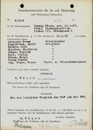 Pfann, Hedwig