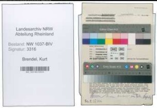Entnazifizierung Kurt Brendel , geb. 22.09.1900 (Postverwalter)
