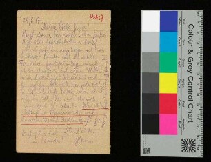 Feldpostkarte an Jena (Eugenie Knepscher [Mutter]) von Leutnant Knepscher