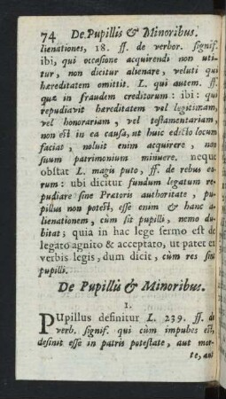 De Pupillis & Minoribus
