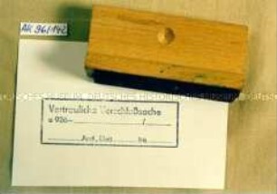 Stempel "Vertrauliche Verschlußsache"
