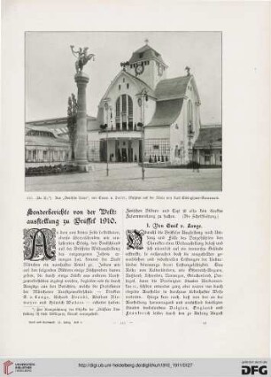 Sonderberichte von der Weltausstellung zu Brüssel 1910